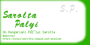 sarolta palyi business card